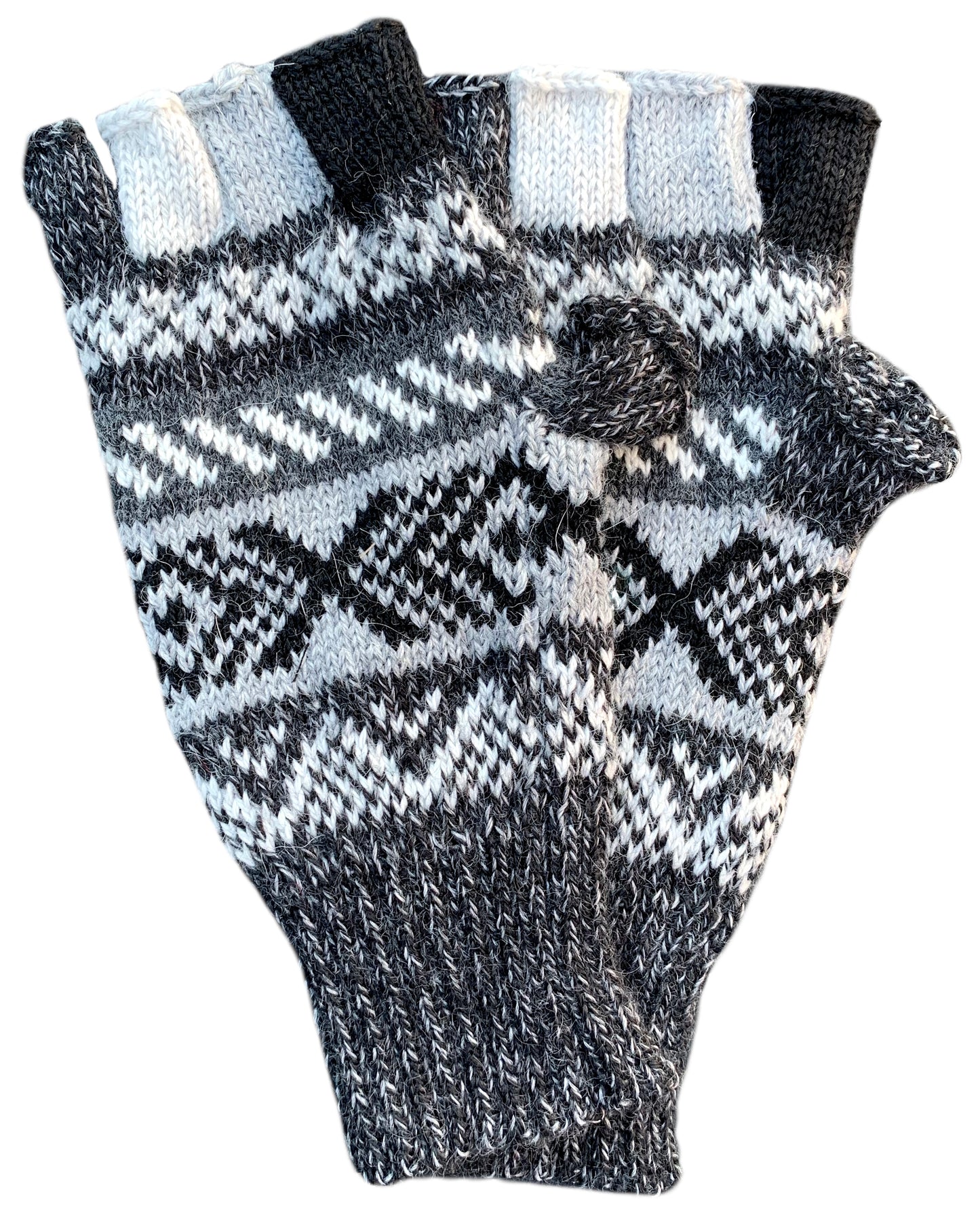 Alpaca Gloves -- Handmade Peruvian Fingerless Warm Stylish Premium Natural Fiber -- Tears of the Moon