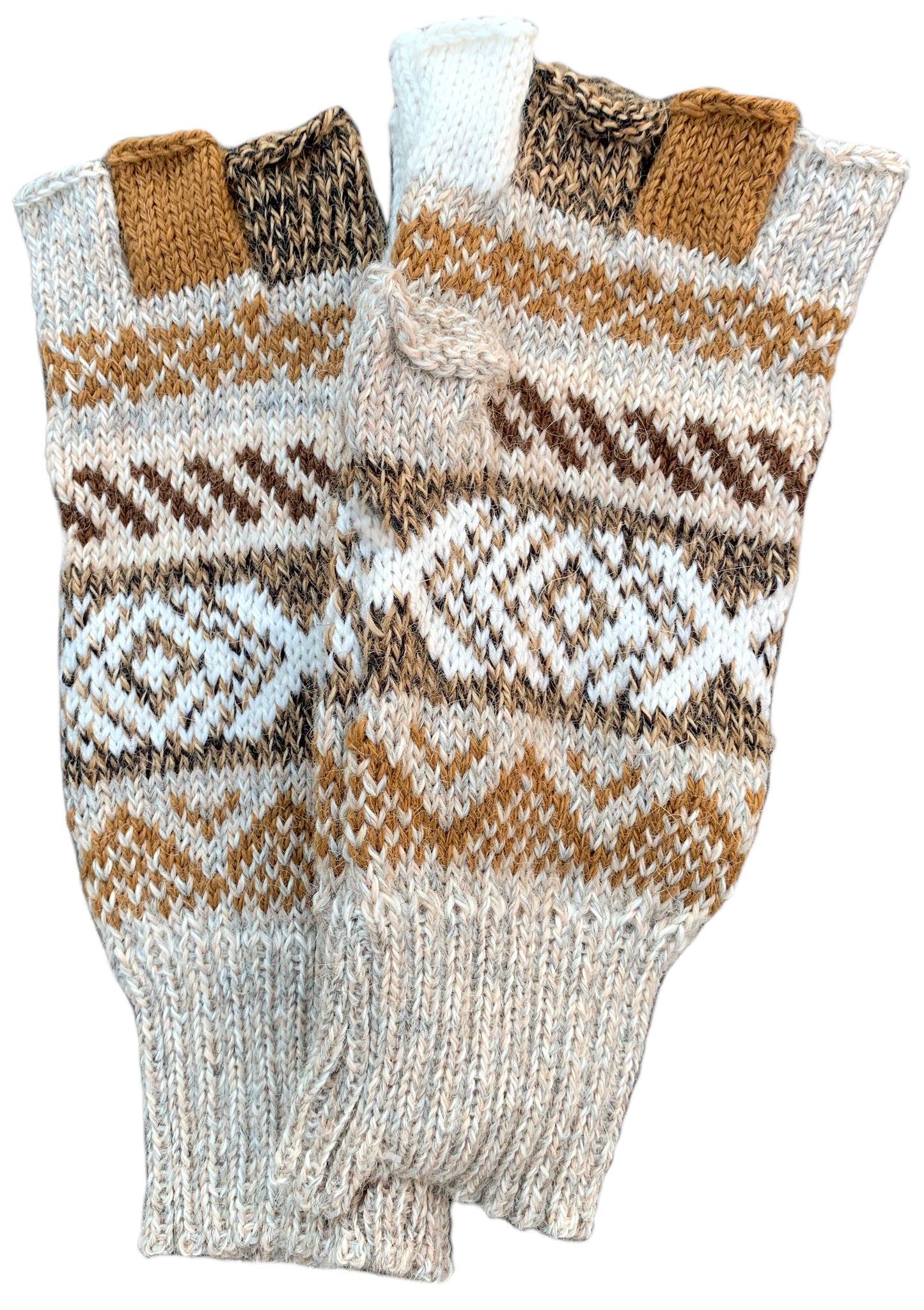 Alpaca Gloves -- Handmade Peruvian Fingerless Warm Stylish Premium Natural Fiber -- Tears of the Sun