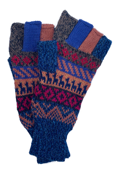 Alpaca Gloves -- Handmade Peruvian Fingerless Warm Stylish Premium Natural Fiber -- Antara Player