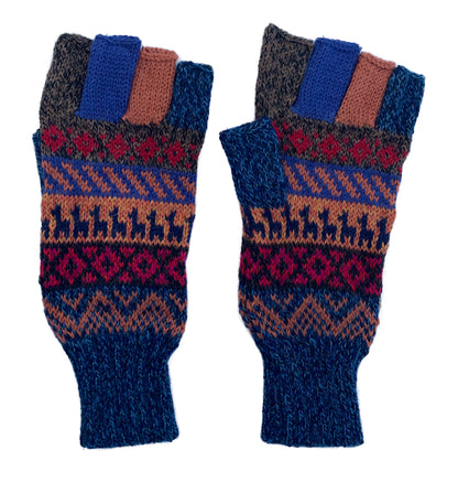 Alpaca Gloves -- Handmade Peruvian Fingerless Warm Stylish Premium Natural Fiber -- Antara Player