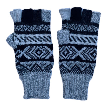 Alpaca Gloves -- Handmade Peruvian Fingerless Warm Stylish Premium Natural Fiber -- Ayamark'a